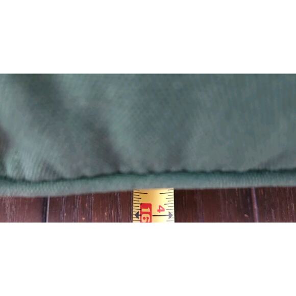 CHRISTMAS Tree Holiday Pillow Tapestry Teddy Bear Print Green Cloth Backing 16" - Picture 6 of 6